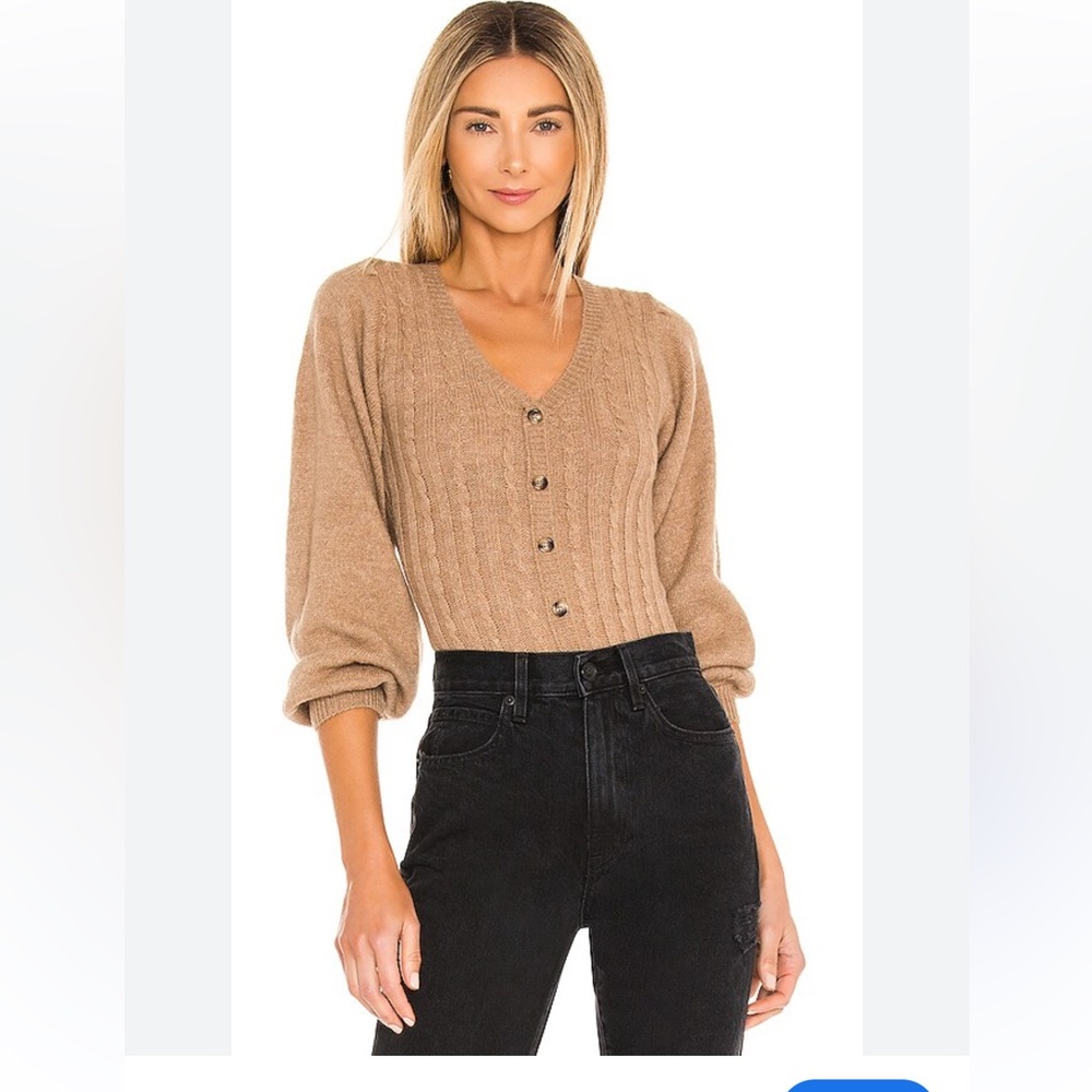 TACH CLOTHING Corina Knit Bodysuit in Tan size Small